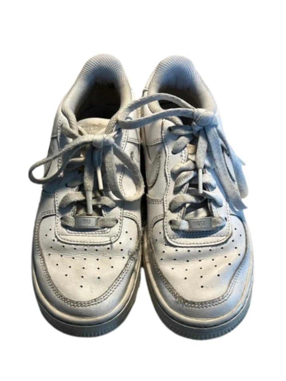 Classic White Nike Air Force 1 Low Ankle Sneakers Shoes Size 5 Junior